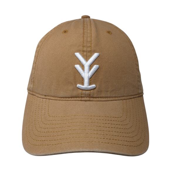 Yee Yee Logo Slideback Hat Brown One Size Adjustable Solid Embroidered - Picture 1 of 9